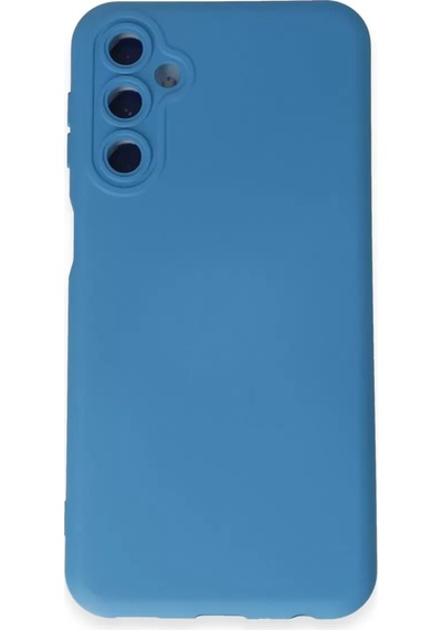 Newface Samsung Uyumlu Galaxy M34 5g Kılıf Nano İçi Kadife Silikon - Mavi - Özel Seri 8683140642617