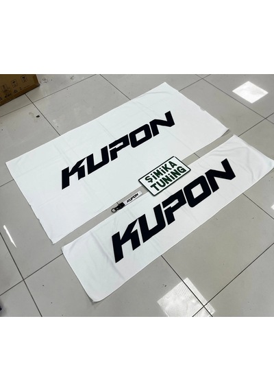 Beyaz Kupon Torpido Ve Sırt Havlusu Seti 2 Adet Torpido 35x135 , Sırt 70 X 135 Anahtarlık Hediye