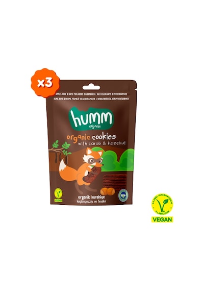 Organik Vegan Keçiboynuzlu Ve Fındıklı Kurabiye - 3 Adet 165 G