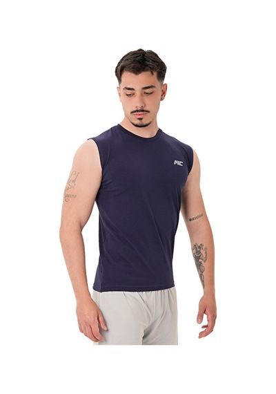 Musclecloth Training Kolsuz T-shirt İndigo Mavi