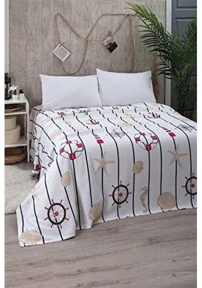 Marine Çift Kişilik Pike Yatak Örtüsü 200 X 230 Açik Gri