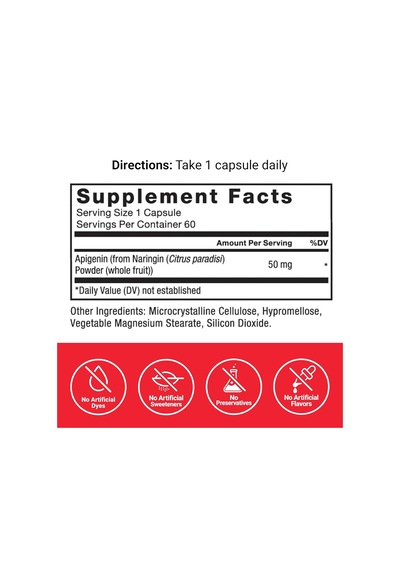 Force Factor Apigenin Prostate Health Support 50Mg 60 Caps