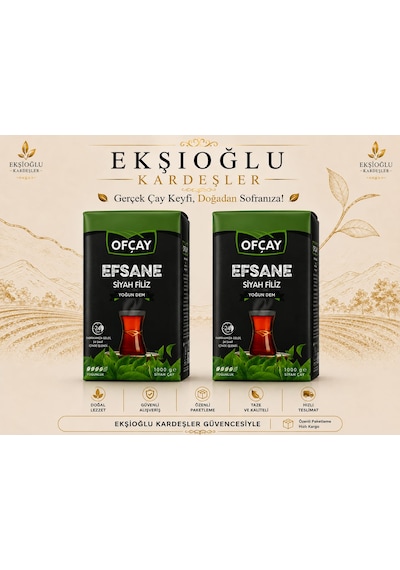 Ofçay Efsane Siyah Filiz Çay 1000 G X 2 Adet 2 Kg