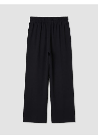 Lcw Everyday Siyah Beli Lastikli Geniş Paça Kadın Pantolon