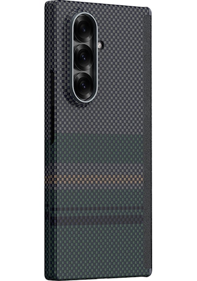 Galaxy Z Fold 7 Uyumlu Kılıf M-safe Şarj Özellikli Karbon Fiber Benks Aurora Armorair Kevlar Yeşil