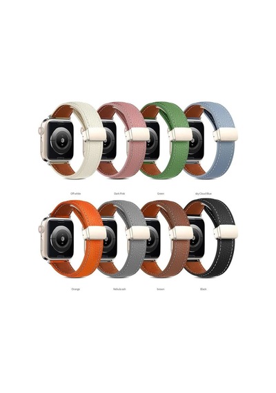 Apple Watch Uyumlu 42mm Kr414 Daks Deri Kordon