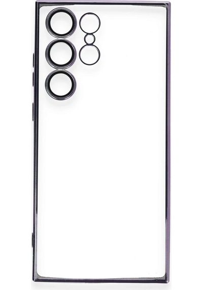 Newface Samsung Galaxy Uyumlu S23 Ultra Kılıf Razer Lensli Silikon Semeglbl - 92 - Mor