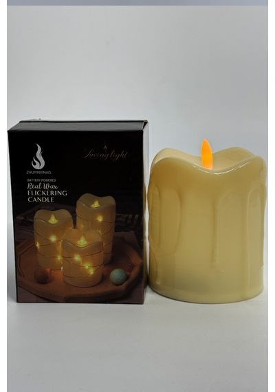 Beysüs Pilli Led Mum Kalın 10 Cm