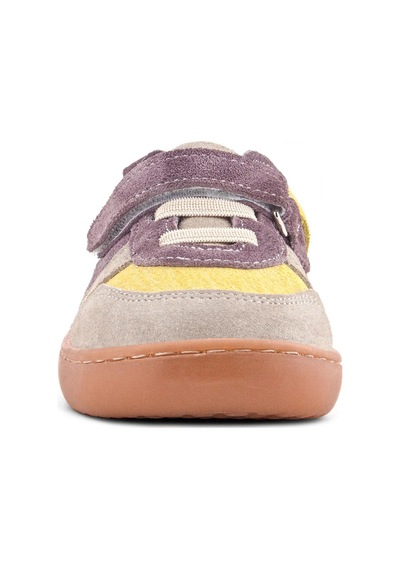Rakerplus Bob Hakiki Deri Vizon Sarı Barefoot Cırtlı Lastikli Bebek Sneaker Ayakkabı Kahverengi