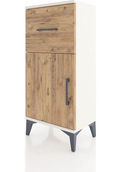 Arges Komodin Tek Raflı Tek Çekmeceli Tek Kapaklı 44x30x96 Ay... Aytaşı
