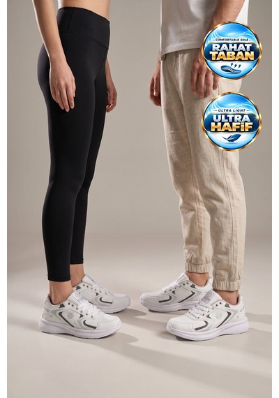X-step Bağcıklı Hafif Rahat Beyaz Unisex Yürüyüş Ve Spor Ayakkabı Sneaker 2032 G