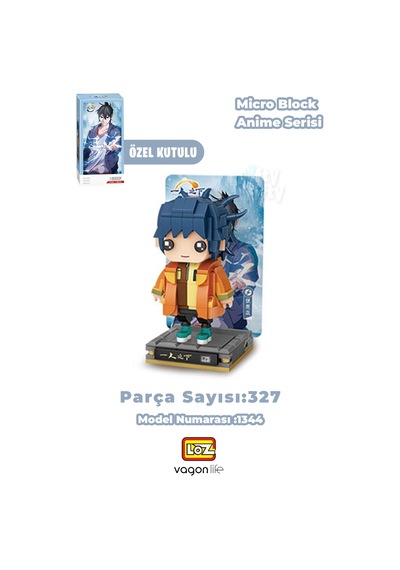 Loz Micro Anime Serisi 1344 Modeli 327 Parça Dekoratif Oyuncak Yapım Seti Yapı Blok Fflz-1344
