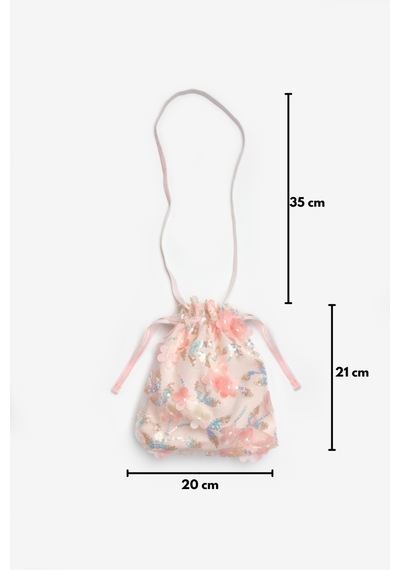 Le Mabelle Somon Çiçek Ve Pul Detaylı Kız Çocuk Çanta Somon