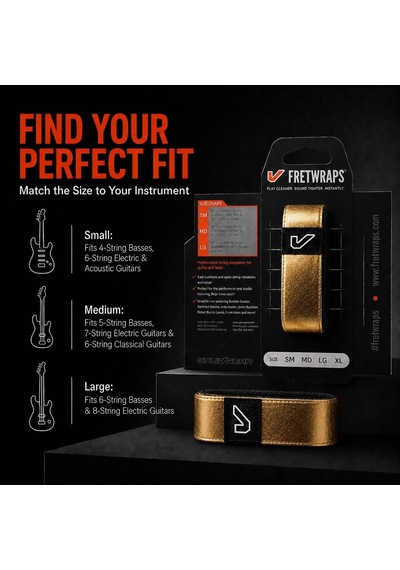 Fretwrap Metallics Gold - Small Fretwrap