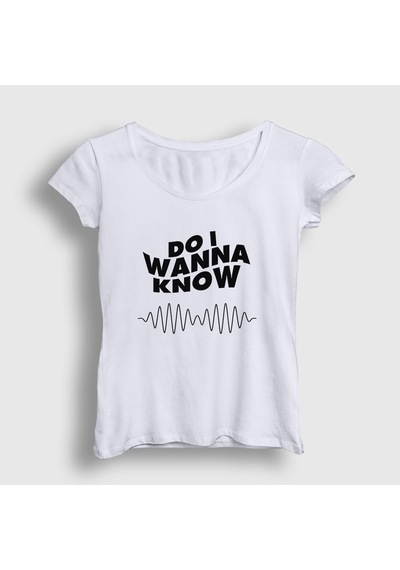 Presmono Kadın Know Arctic Monkeys T-shirt Beyaz