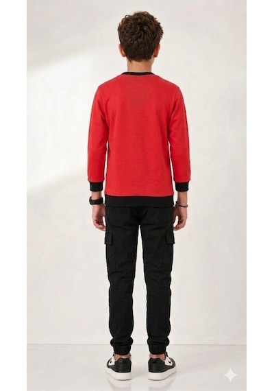 Erkek Çocuk Kırmızı Sweatshirt