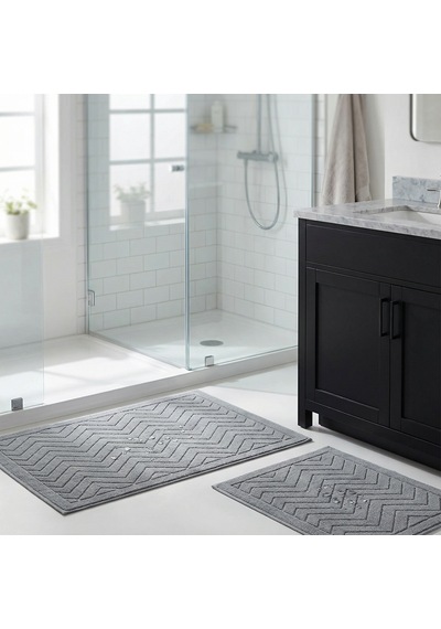 Elsim Home Zigzag Paspas Seti Gri