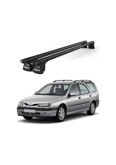 Trio-ı Renault Laguna 1996-2000 Uyumlu Siyah Kilitli Ara Atkı 120cm Port Bagaj Tavan Barı