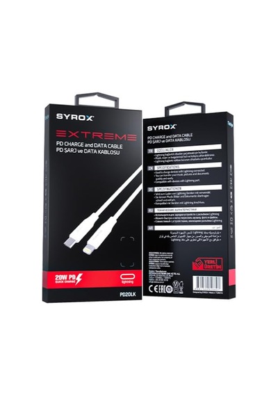 Pd20lk 3.0a 20w 1mt Type-c - Lightning Şarj & Data Kablosu - Beyaz Standart