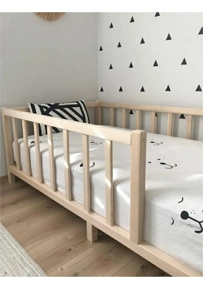 Asel Montessori Yatak Doğal Masif Çam Karyola 90x190 Yatak Uyumlu