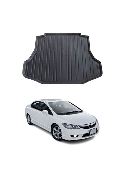 Honda Civic Sedan 2007-2011 Arası Uyumlu Araca Özel Kauçuk Tpe Bagaj Havuzu Siyah