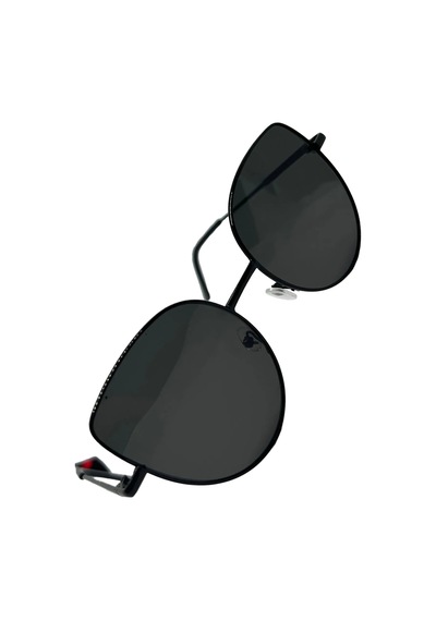 Thentech Erkek Ve Kadınlar İçin Polarize Siyah Cam Oval Unisex Güneş Gözlüğü Dma 20 Siyah