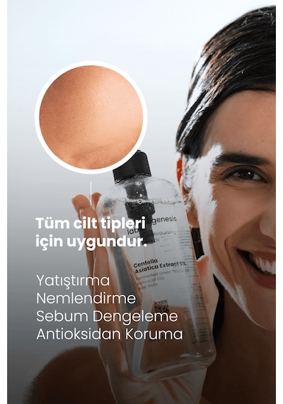 Cosmogenesis Labs Yüz ve Makyaj Temizleme Yağı 400ml - Cica ve Yeşil Çay İçerikli Nemlendirici Vegan (%5 Cica)