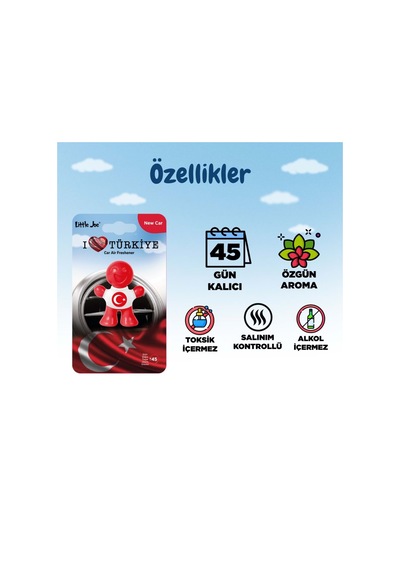 Little Joe Türkiye'yi Seviyorum Yeni Araç Kokusu New Car -45 Gün-oto Kokusu Kalıcı Klima Parfüm