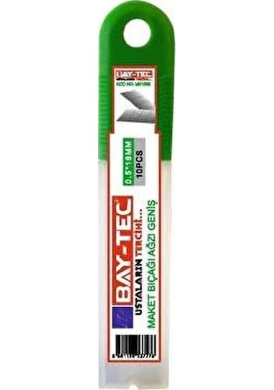 Bay-tec Mk1560 Maket Bıçağı Falçata Yedek Geniş Ucu 0,5 X 18 Mm 10'lu