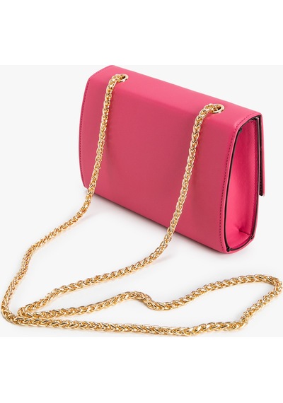 Koton Çapraz Çanta Deri Görünümlü Metal Tokalı Zincir Askılı Pembe 4wak30095aa 4WAK30095AA258 Pembe