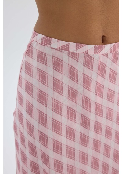 Mai Collection Marlowe Pembe Ekose İkili Takım