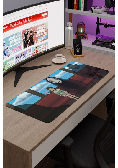 Spirited Away Kaymaz Dikişli Kauçuk Oyuncu Mousepad V4 - 70x30 Xl Gaming Mouse Pad Fare Altlığı