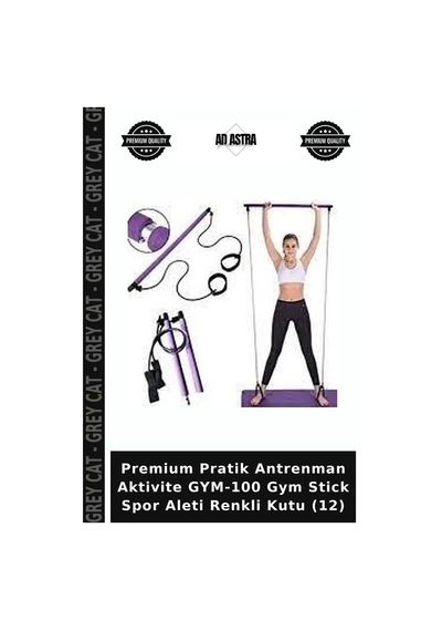 Premium Pratik Antrenman Aktivite Gym-100 Gym Stick Spor Aleti Renkli Kutu 12