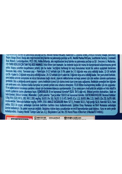Yavru Sığır Etli Kedi Yaş Mama 26 X 85 Gr