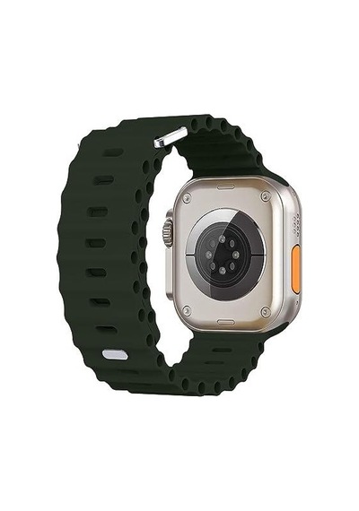 Apple Uyumlu Watch 42mm 44mm 45mm 49mm 1/2/3/4/5/6/se/7/8/ultra Akıllı Saat Ocean Kordon Ve Kayışı Asker Yeşili