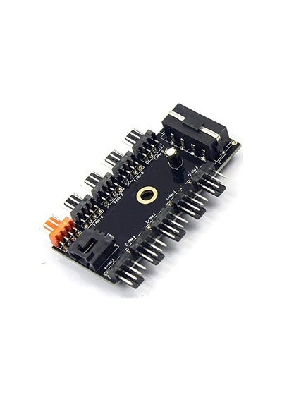 4337 10 Port Fan Çoklayıcı Y Pwm Splitter 4 Pin 12v Switch Power Güç Ide Çoğaltıcı Molex Kanal Kasa