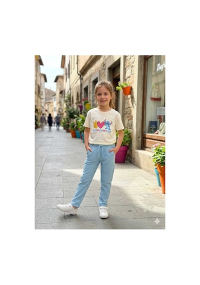 Bubiee Baby Kız Çocuk Pamuklu Tişört Ve Mavi Beyaz Su Yolu Çizgili Pantolon Alt Üst Takım Çok Renkli Bubiee Baby Kız Çocuk Pamuklu Tişört Ve Mavi Beyaz Su Yolu Çizgili Pantolon Alt Üst Takım Çok Renkli