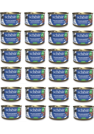 Schesir Ton Ve Ringa Balıklı Tam Ve Dengeli Jöleli Kedi Konservesi 85 Gr. X 24 Adet