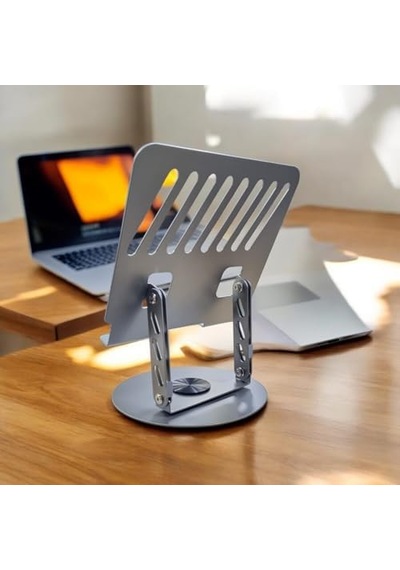 360 Derece Sonsuz Pozisyonda Dönebilen Katlanabilir Metal Alaşımlı Yükseklik Ve Açı Ayarlı Kaydırmaz Tablet Notebook Ve Laptop Standı Laptop Notebook Ve Tablet Standı N4