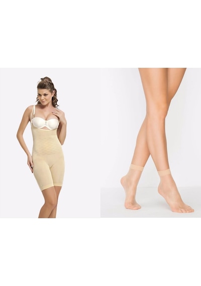 Bonbonetti Chocolate Baby & Kids Kadın Tüm Vücut Sıkı Tutucu Body Korse Çorap Hediyeli Ürün Ten Bonbonetti Chocolate Baby & Kids Kadın Tüm Vücut Sıkı Tutucu Body Korse Çorap Hediyeli Ürün Ten