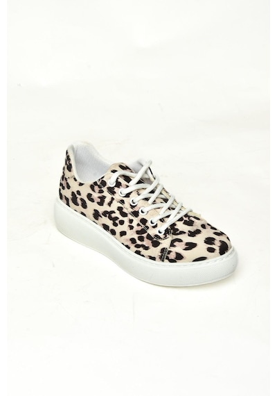 Fox Shoes P602045004 Bej Kumaş Kadın Spor Ayakkabı Sneakers Bej-kumaş Çok Renkli