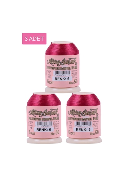 3 Adet Altınbaşak Oya Ve Dantel İpi 20 Gr - Royaleks - No: 006