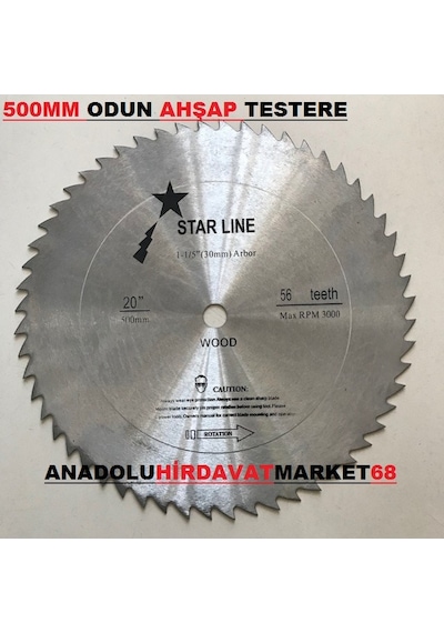 Starline 500 MM Odun Kesme Testeresi Ahşap Kereste Testeresi 56diş
