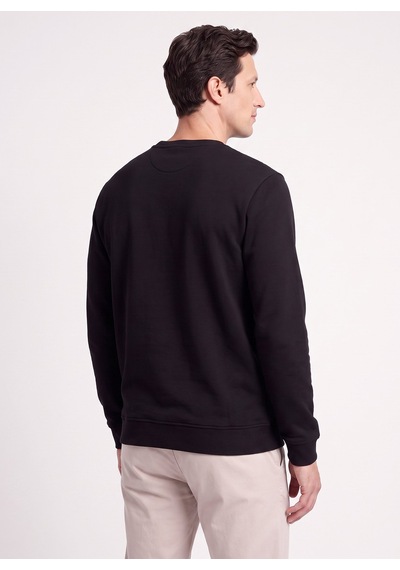 Fabrika Siyah Erkek Slim Fit Sweatshirt Joseyy N