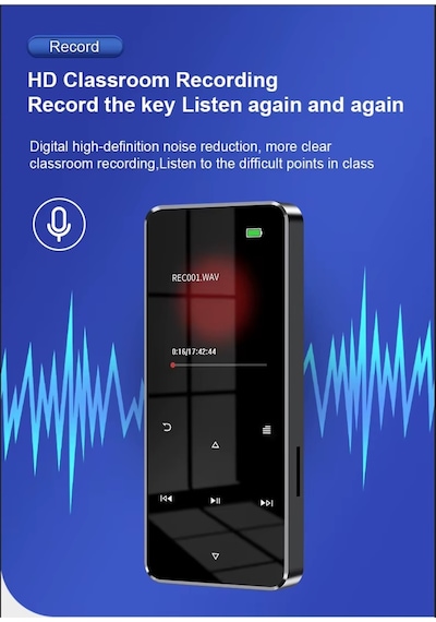 8gb Hafızalı Mp3-mp4 Player Müzik Çalar Fm Radyo Bluetooth Kulaklık Ve Hoparlör İle Kullanabilme