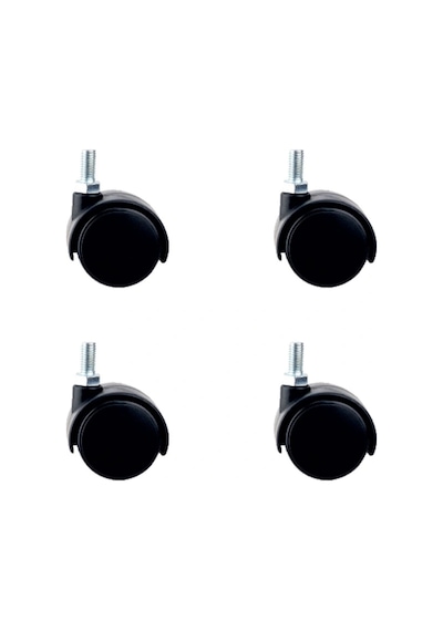 Küçük Plastik Vidalı Teker - 40 Mm Hks102 - 4 Adet Çok Renkli