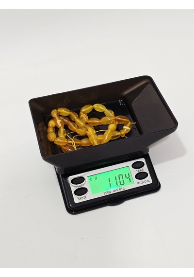 Doğal Kaya Damla Kehribar Tesbih 33lük 11 Gram K001