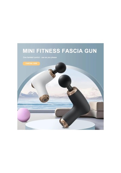 Taşınabilir Masaj, Mini Masaj Tabancası Fasya Derin Kas Gevşetme Vücut Boyun Masajı Fitness Hediye Olarak Beyaz