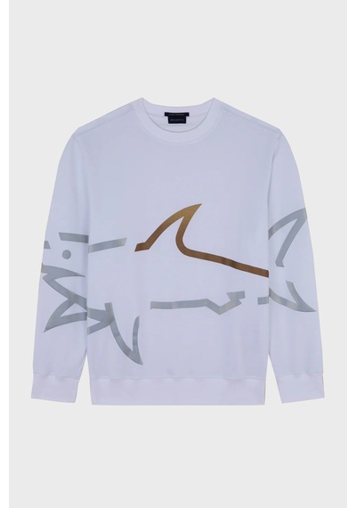 Paul & Shark Erkek Sweat 24411881 010 Beyaz BEYAZ Beyaz