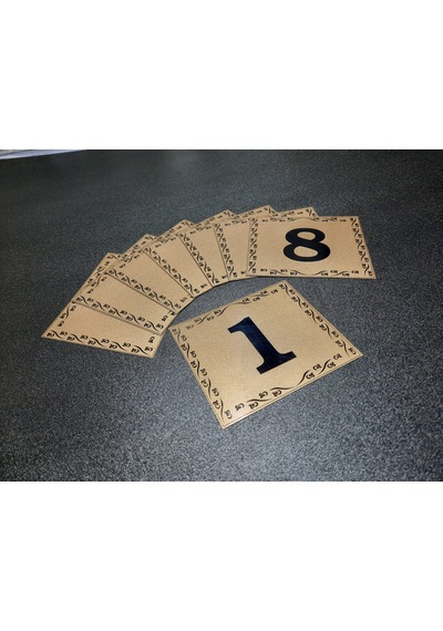 Kapı Numarası 10X12 Cm Yapışkanlı No 1'Den 8 E